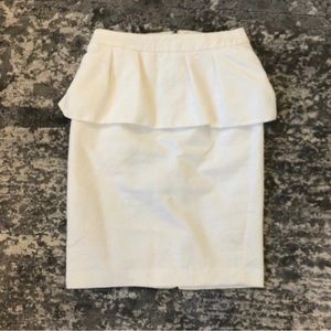Mango cream white pencil skirt